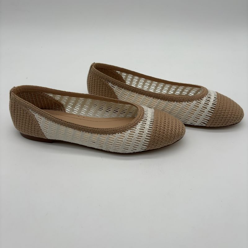 Tiffany & Fred Paris Ballet Flat Mesh White And Beige — image 2 of 6